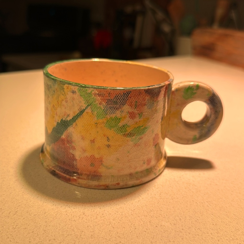 Peter Shire EXP Signed Ceramic
Pottery Splatter Mug Cup Sculpture,
Early 1980s